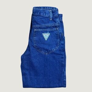 Palmetto's Women High Rise Tapered Leg Jeans Vintage 100% Cotton 10 Blue